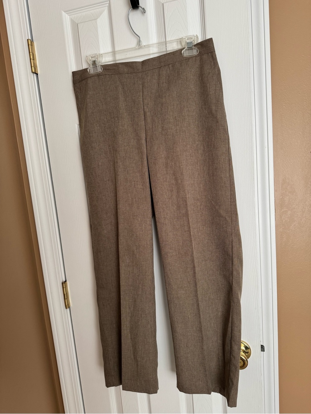 Alfred Dunner Brown Straight-Leg Dress Pants